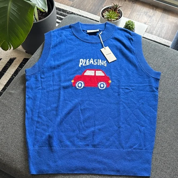 NWT Pleasing "Drive Me Crazy" knitted vest - Picture 3 of 7